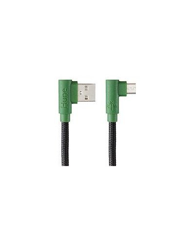 CABLE MICRO USB HUNE HIEDRA SUSTENTABLE TRENZADO CARGA RAPIDA Y DATOS 90Aª 12M BOSQUE